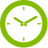 Green clock icon